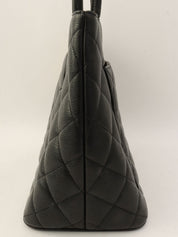 2000年頃製 キャビアスキンCCマークステッチ復刻トートバッグ ブラック