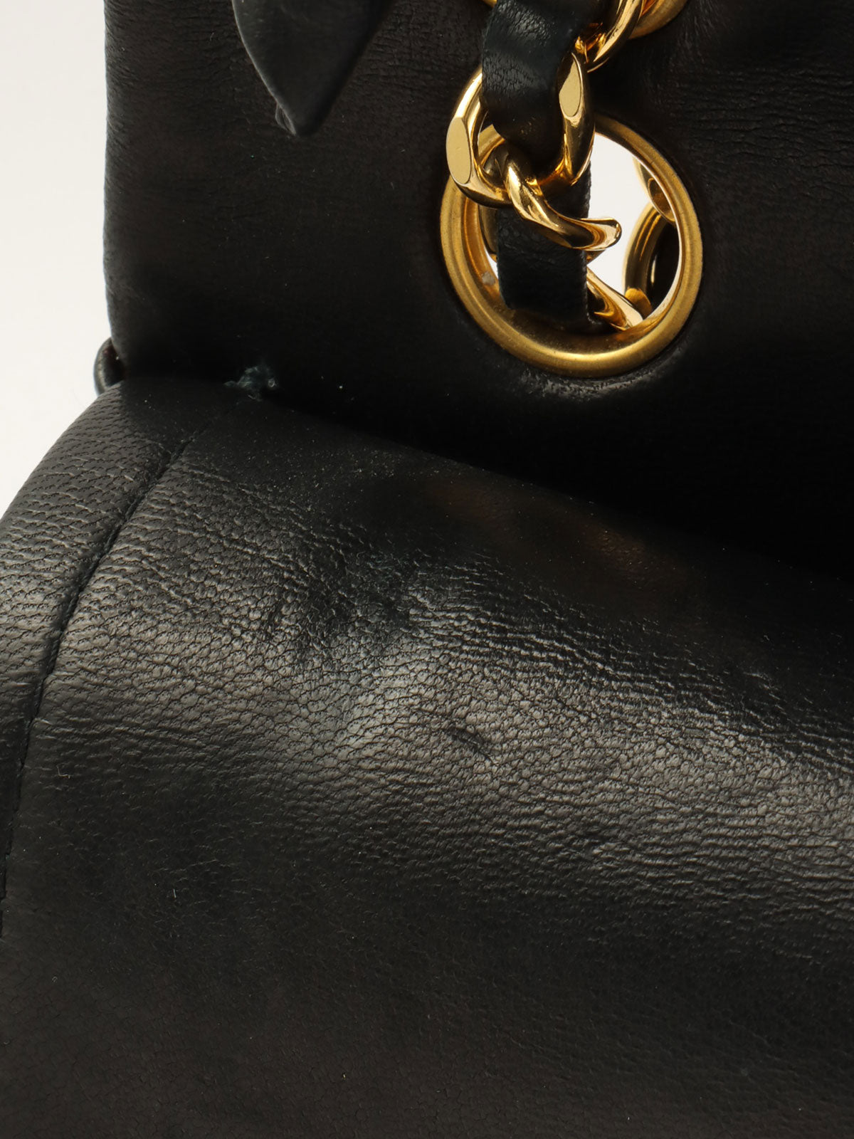 1990年代经典翻盖链条包 23厘米 黑色