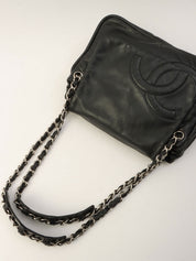 Around 2007, CC Mark Stitch Chain Shoulder Bag, Black