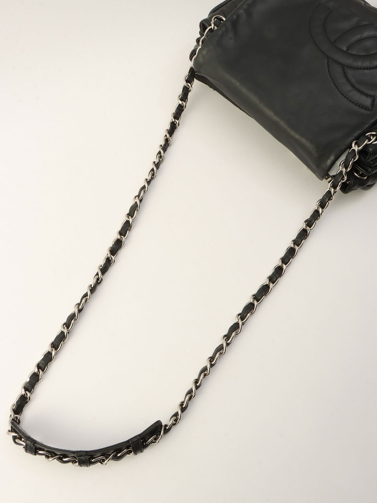 Around 2007, CC Mark Stitch Chain Shoulder Bag, Black