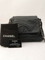 Around 2007, CC Mark Stitch Chain Shoulder Bag, Black