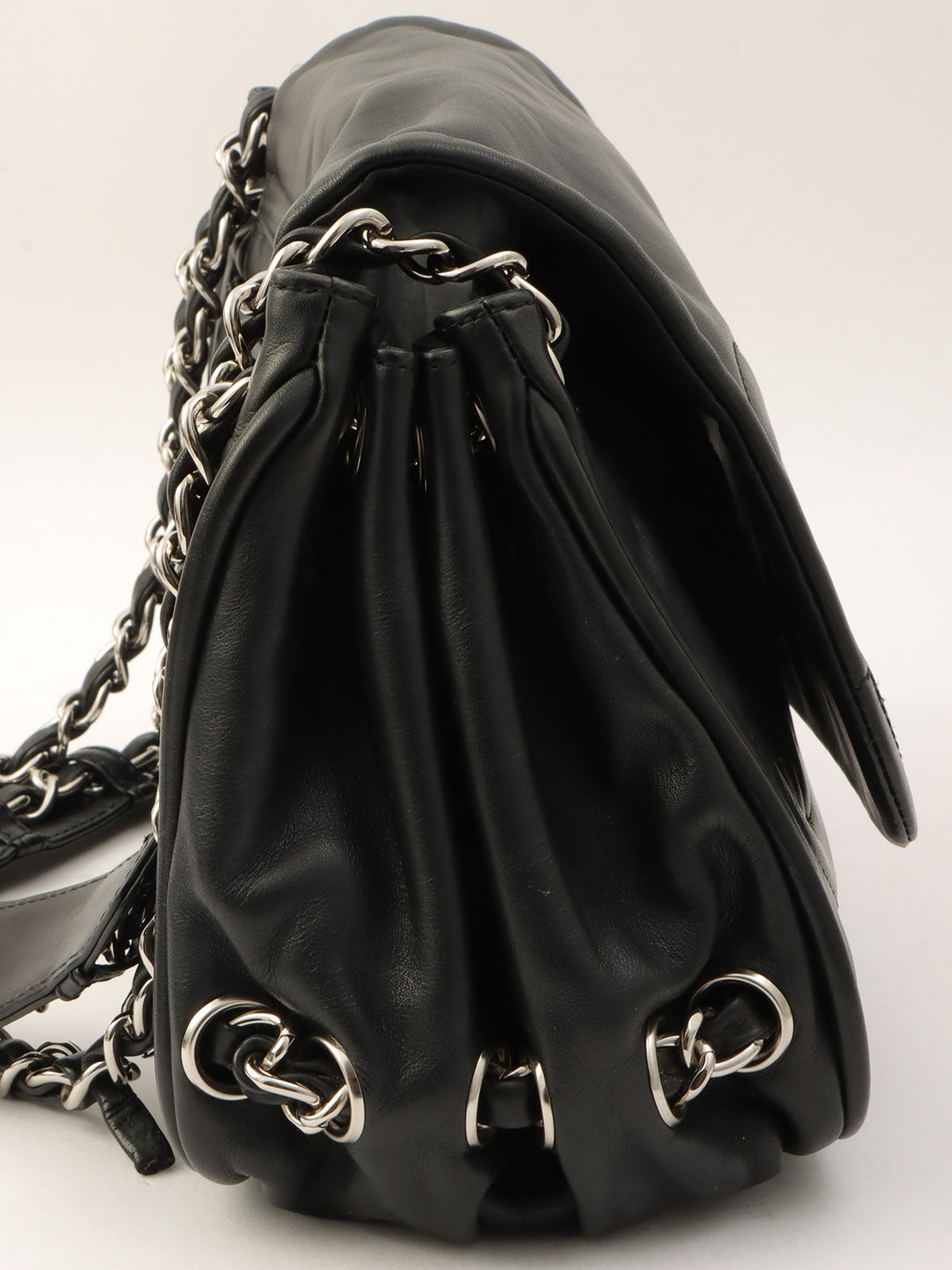 Around 2007, CC Mark Stitch Chain Shoulder Bag, Black