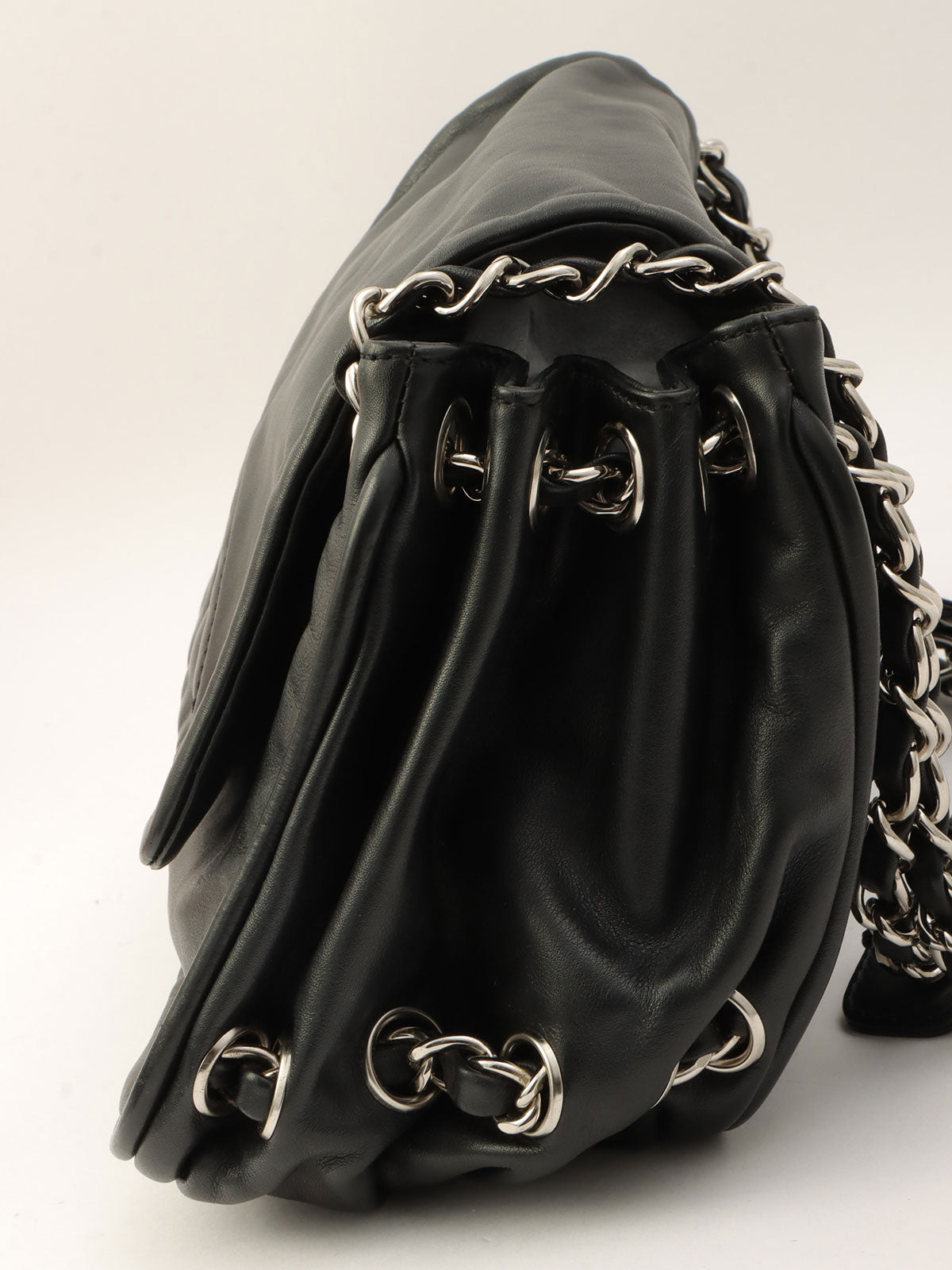 Around 2007, CC Mark Stitch Chain Shoulder Bag, Black