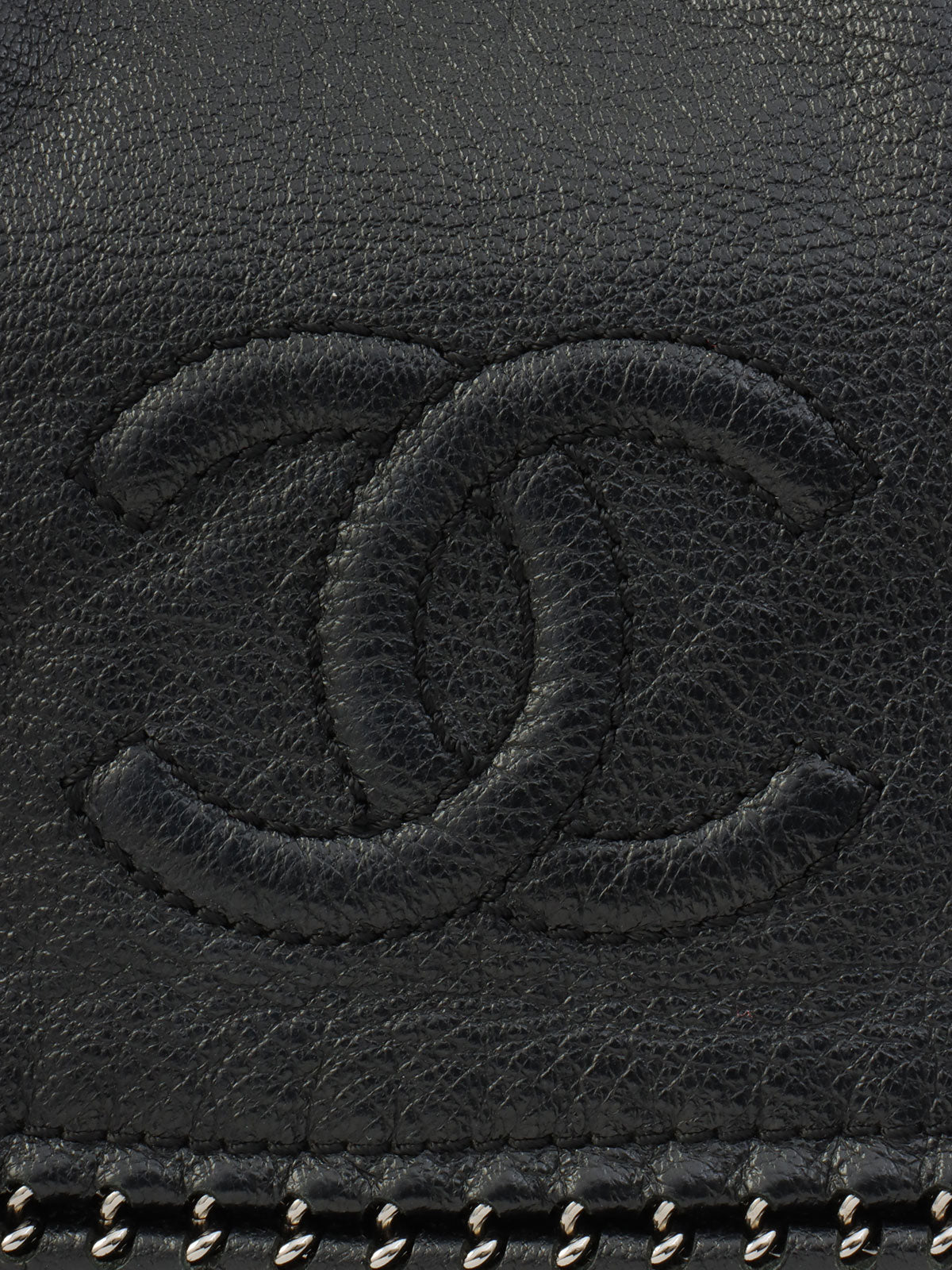 Luxury Line Chain Shoulder Bag, Black, manufactured around 2005