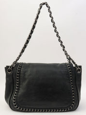 Luxury Line Chain Shoulder Bag, Black, manufactured around 2005
