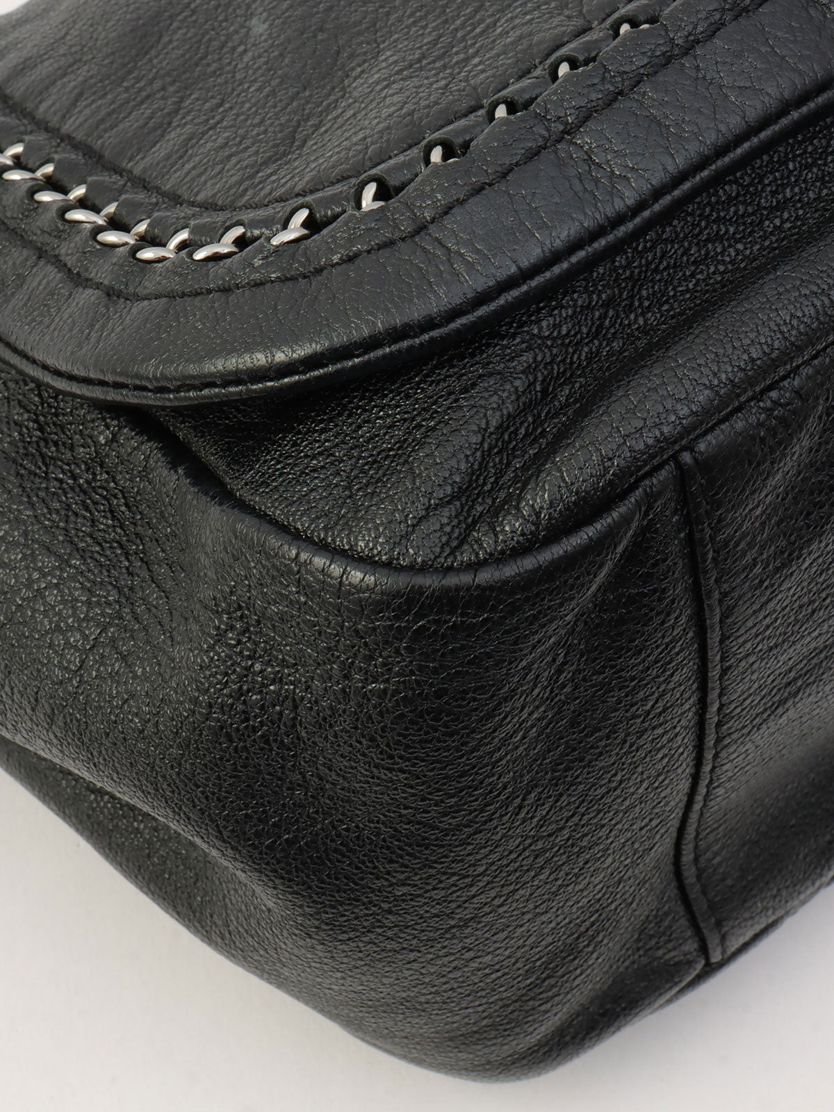 Luxury Line Chain Shoulder Bag, Black, manufactured around 2005