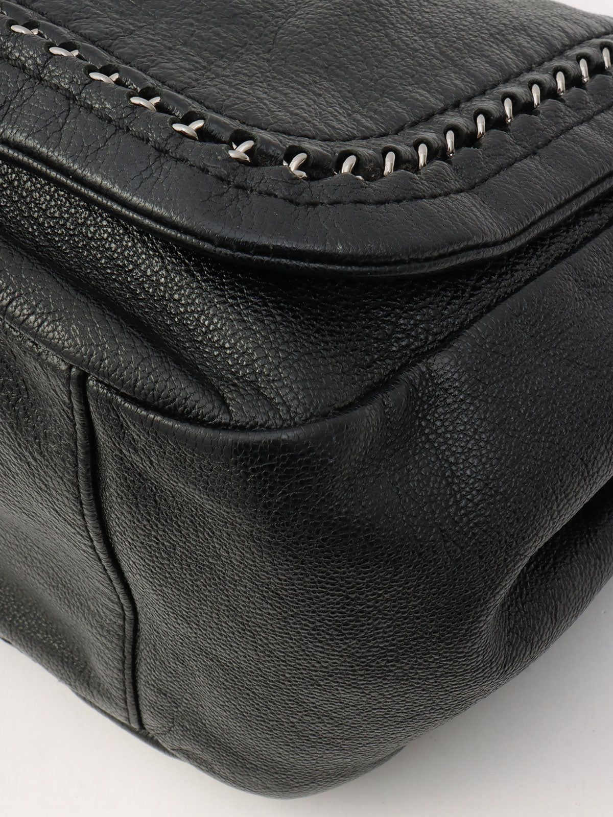 Luxury Line Chain Shoulder Bag, Black, manufactured around 2005