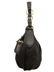 ナイロンロゴプレートワンショルダーバッグ ブラック