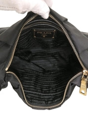 ナイロンロゴプレートワンショルダーバッグ ブラック