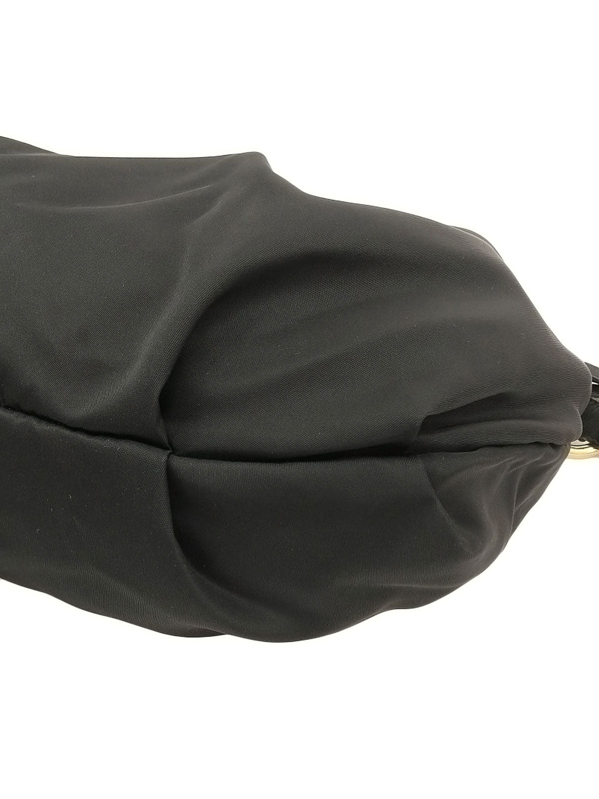 ナイロンロゴプレートワンショルダーバッグ ブラック