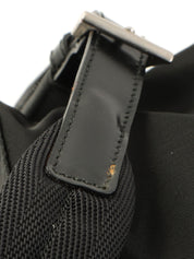 ナイロンロゴプレートバックパック ブラック