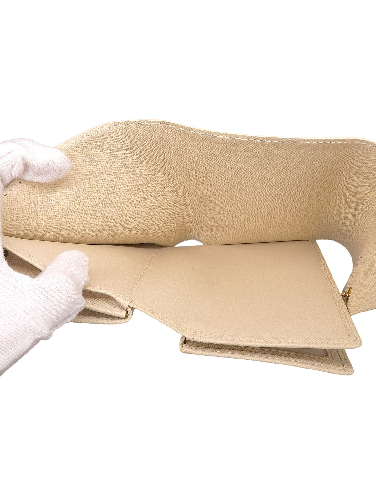 2007 Damier Azur Portefeuille Alexandra White