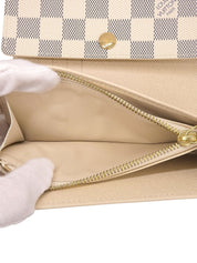 2007 Damier Azur Portefeuille Alexandra White