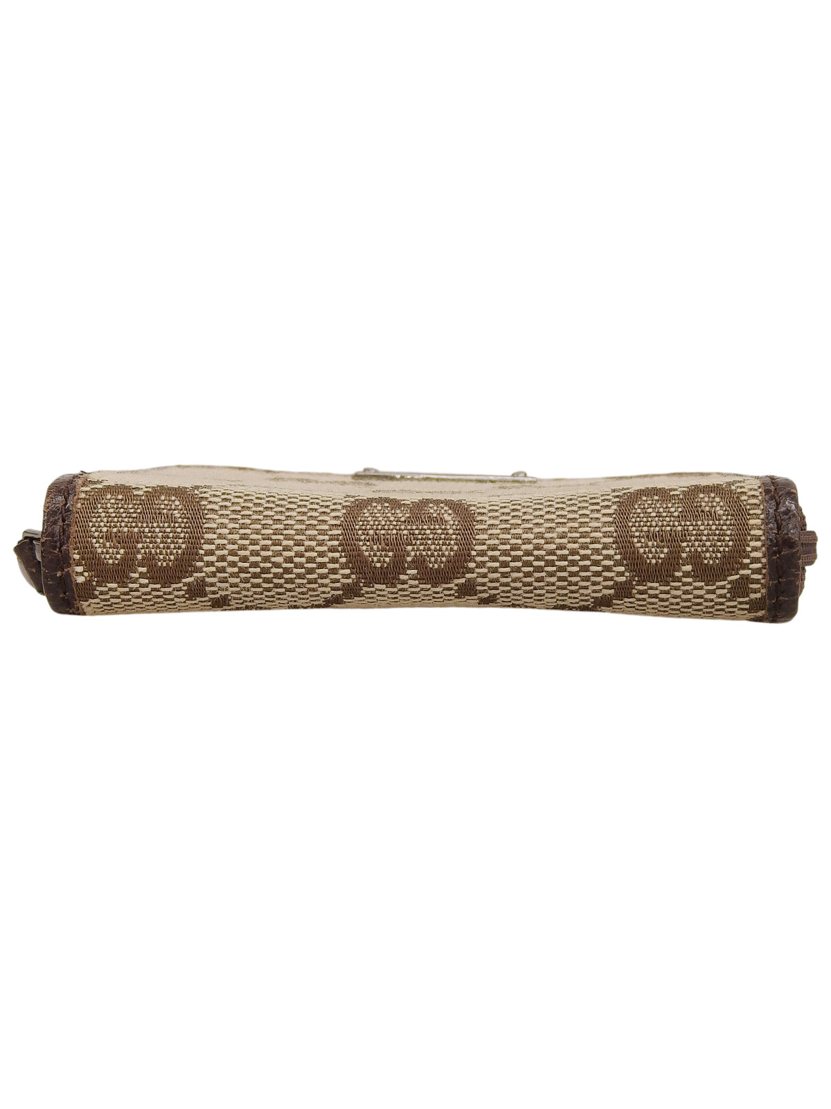 Beige Canvas GG Pattern Coin Case
