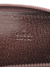 Beige Canvas GG Pattern Coin Case