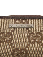 Beige Canvas GG Pattern Coin Case