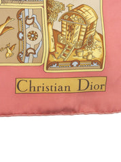 シルクタロットカードモチーフスカーフ ピンク/イエロー/マルチ