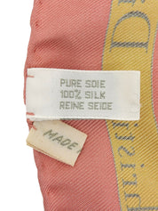 シルクタロットカードモチーフスカーフ ピンク/イエロー/マルチ