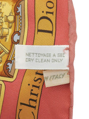 シルクタロットカードモチーフスカーフ ピンク/イエロー/マルチ