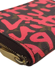 2008年製 モノグラムグラフィティジッピーコインパース ブラウン/ピンク