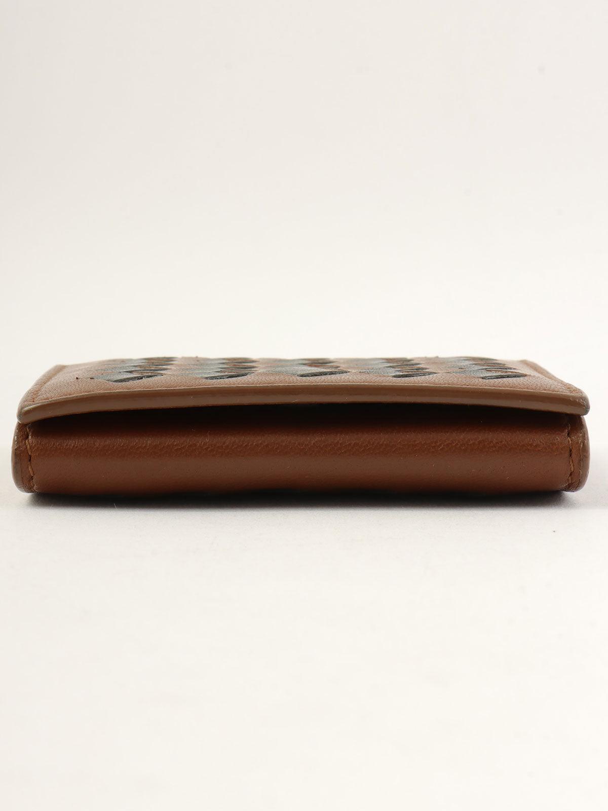 Intrecciato Coin Case Brown/Black