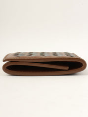 Intrecciato Coin Case Brown/Black