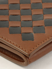 Intrecciato Coin Case Brown/Black