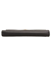 Saffiano Logo Plate Wallet in Black
