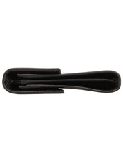 Saffiano Logo Plate Wallet in Black