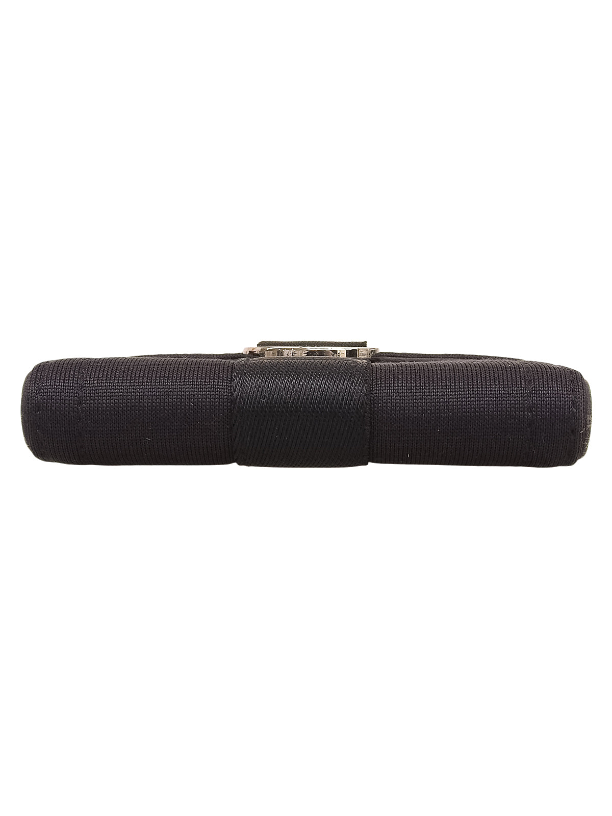 Cotton Logo Plate Wallet in Black