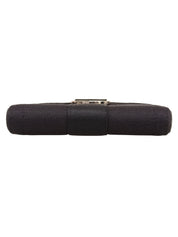 Cotton Logo Plate Wallet in Black