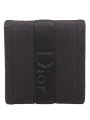 Cotton Logo Plate Wallet in Black