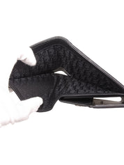 Cotton Logo Plate Wallet in Black