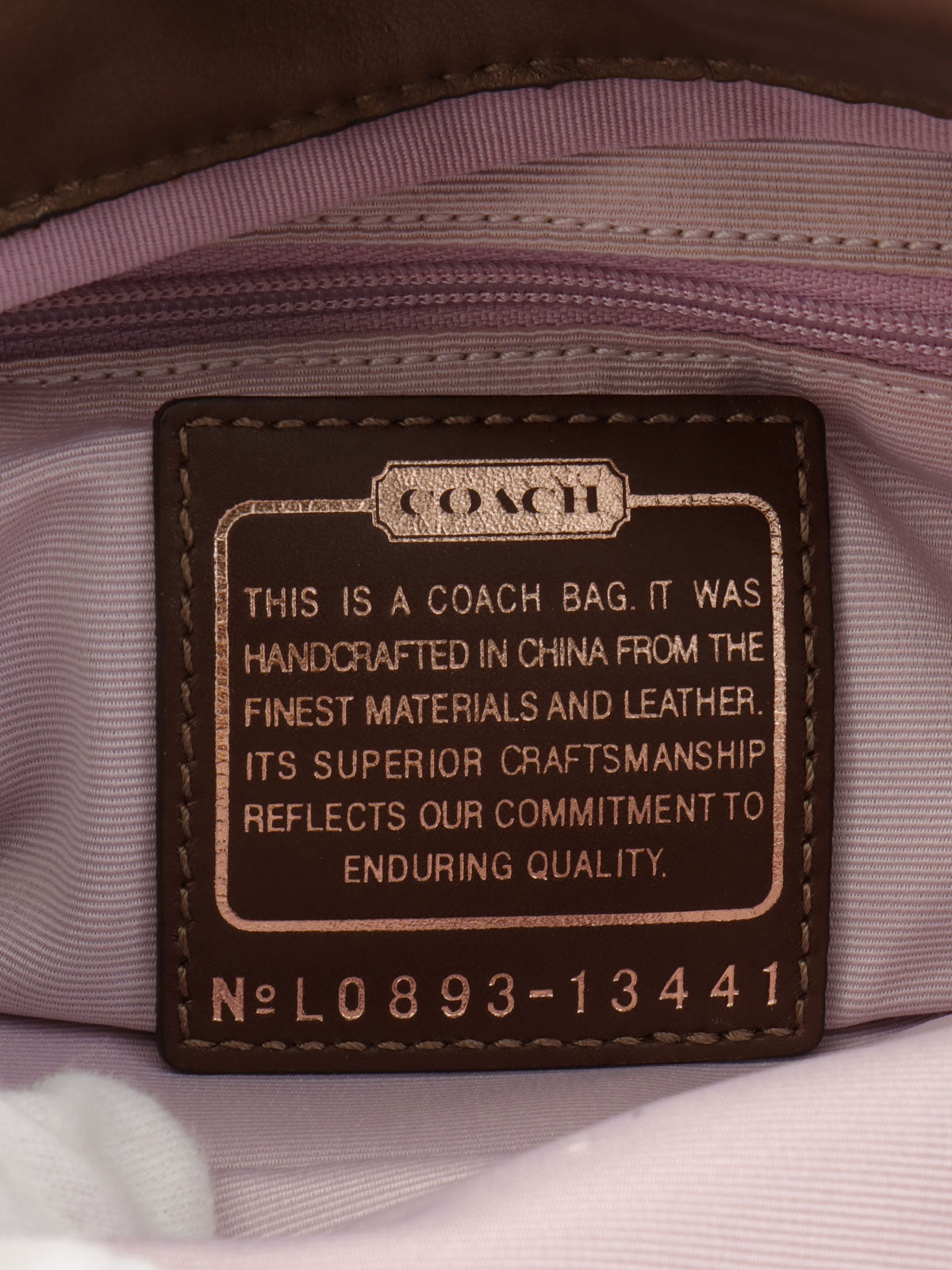 シグネチャーがま口ハンドバッグ ベージュ／ブラウン