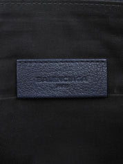 海军蓝金属边手拿包