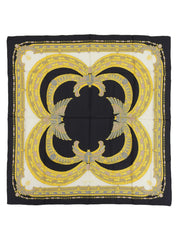 Panther Design Pattern Scarf in Black/Yellow/Multi