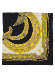 Panther Design Pattern Scarf in Black/Yellow/Multi