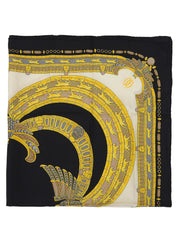 Panther Design Pattern Scarf in Black/Yellow/Multi