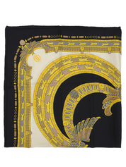 Panther Design Pattern Scarf in Black/Yellow/Multi