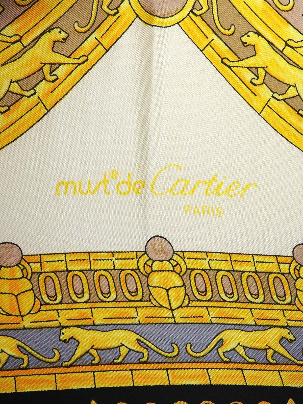 Panther Design Pattern Scarf in Black/Yellow/Multi