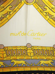 Panther Design Pattern Scarf in Black/Yellow/Multi