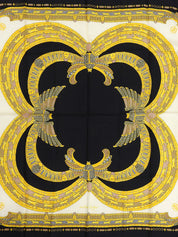 Panther Design Pattern Scarf in Black/Yellow/Multi