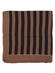 FFズッキーノストライプパターンスカーフ ブラック/ブラウン