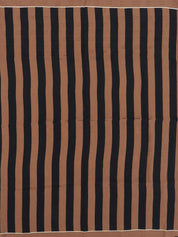 FFズッキーノストライプパターンスカーフ ブラック/ブラウン