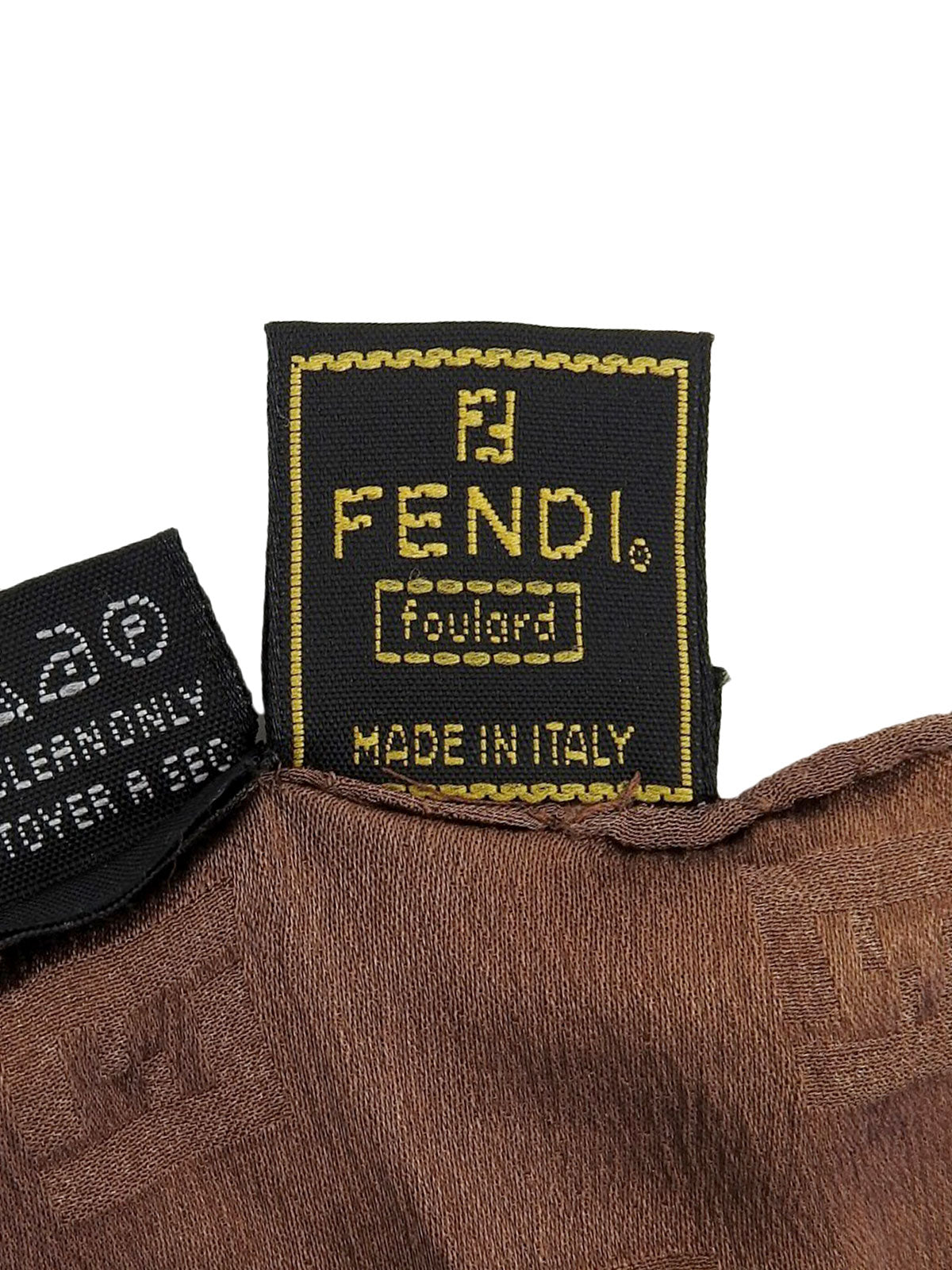 FFズッキーノストライプパターンスカーフ ブラック/ブラウン