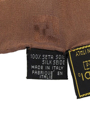 FFズッキーノストライプパターンスカーフ ブラック/ブラウン