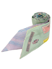 AUX PAYS DES EPICES Spiceland Pattern Pleated Scarf Beige/Multi