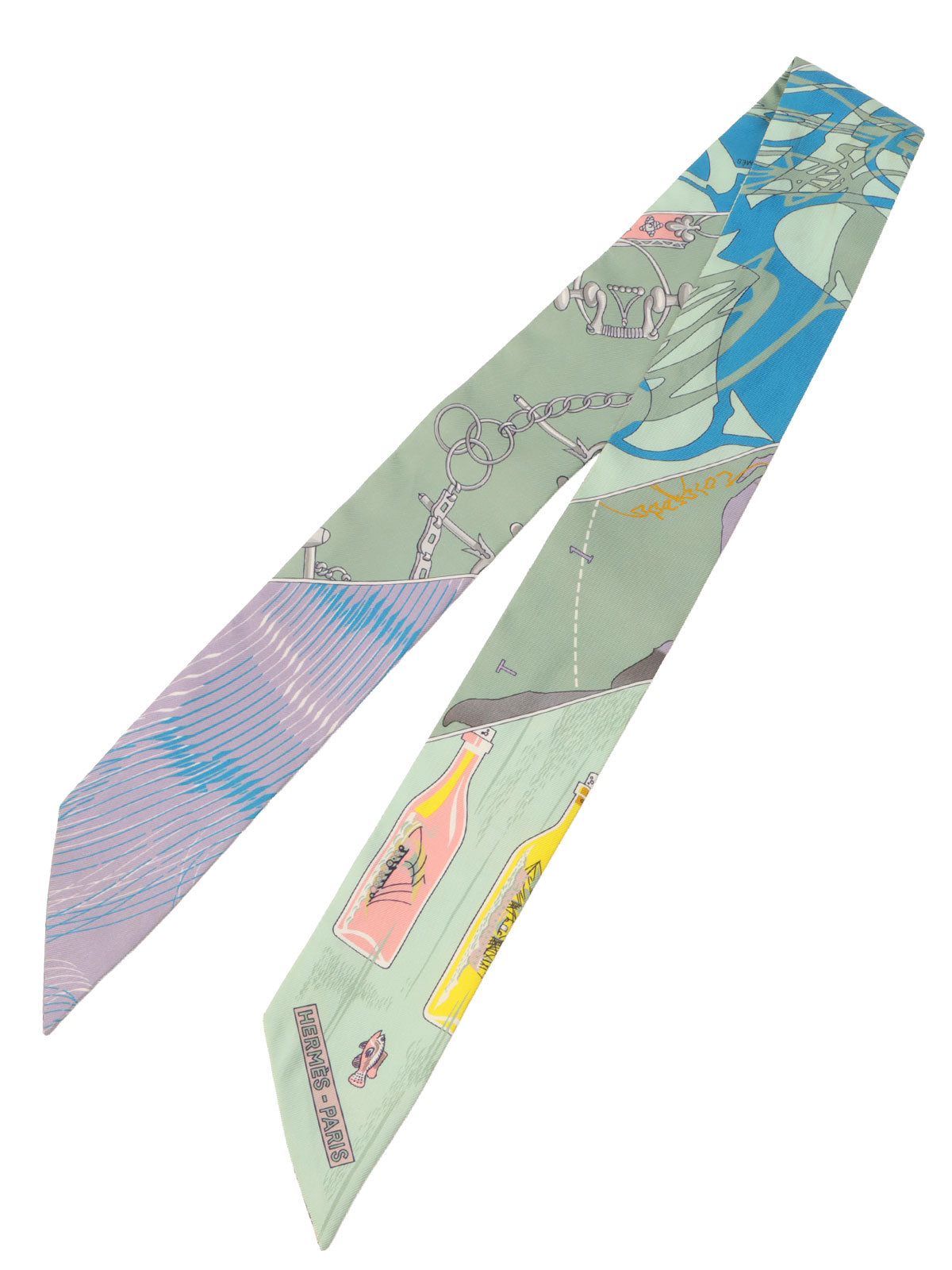 AUX PAYS DES EPICES Spiceland Pattern Pleated Scarf Beige/Multi