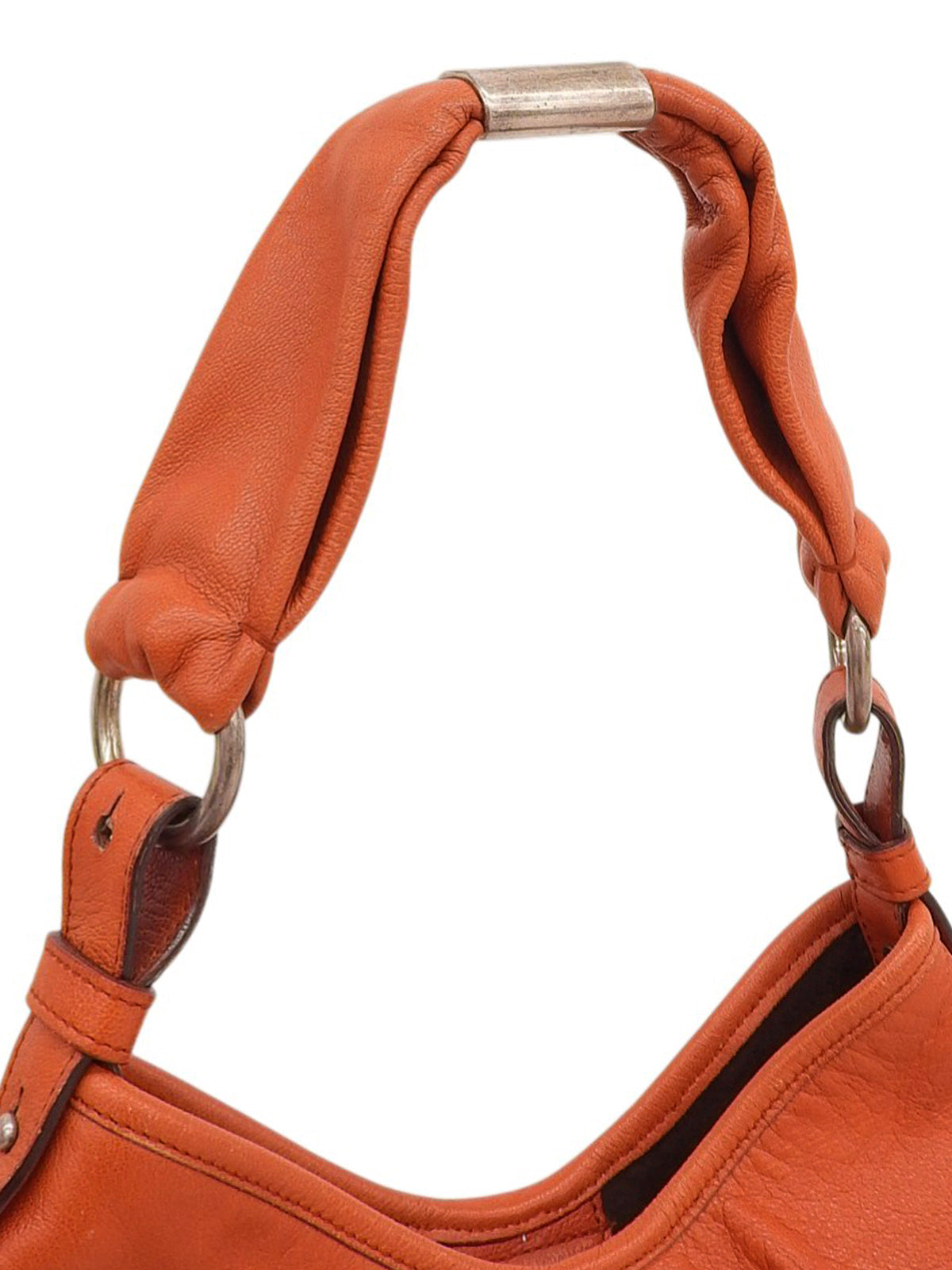 フリルハンドバッグ オレンジ