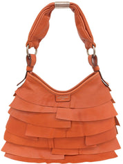 Frilled handbag, orange